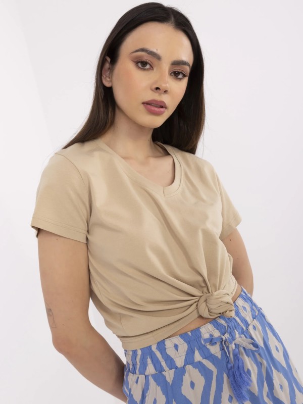 T-shirt-CLM-TS-1639.12-beżowy