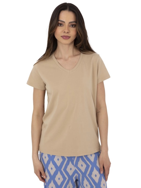 T-shirt-CLM-TS-1639.12-beżowy