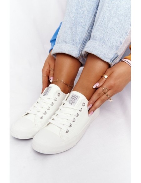 Women's Leather Sneakers Big Star White V274869