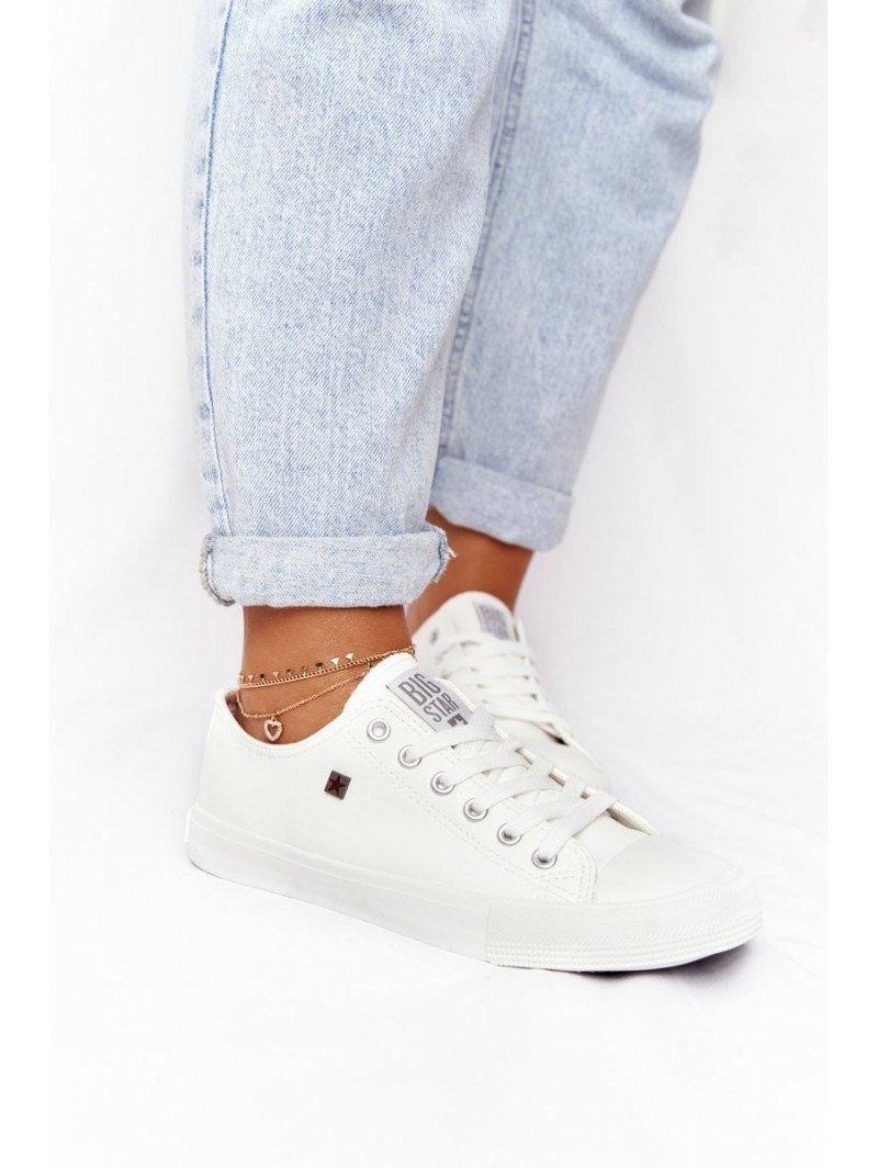 Women's Leather Sneakers Big Star White V274869