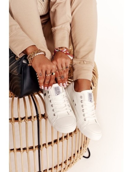 Women's Leather Sneakers Big Star White V274869