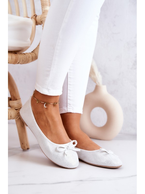 Women's Ballerinas Classic Profiled Insert White Fimme