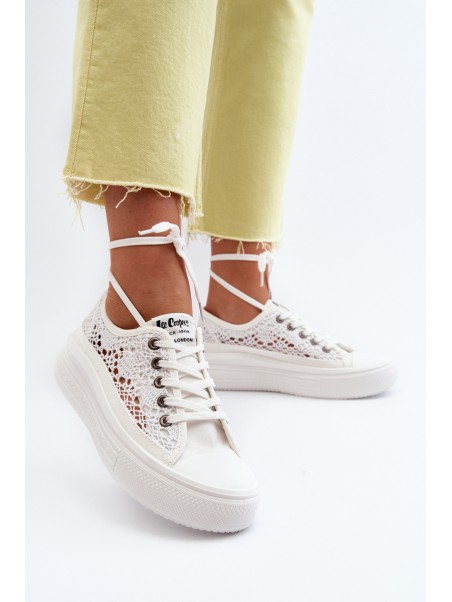 Women's Lace Sneakers Lee Cooper LCW-23-44-1617 White