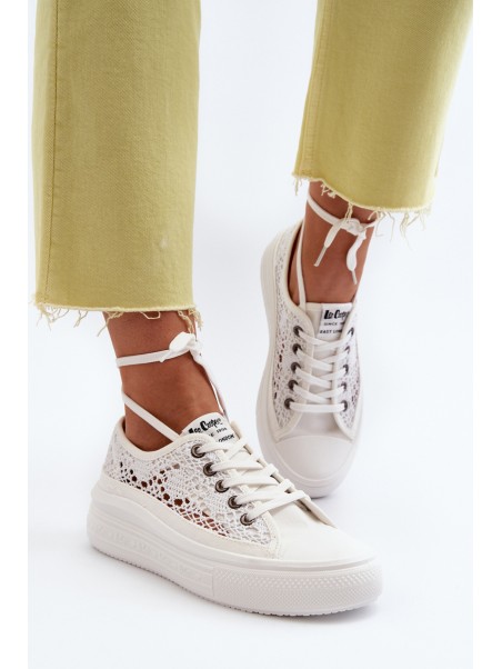 Women's Lace Sneakers Lee Cooper LCW-23-44-1617 White