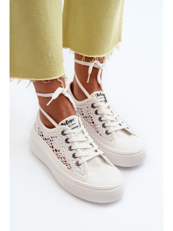 Women's Lace Sneakers Lee Cooper LCW-23-44-1617 White