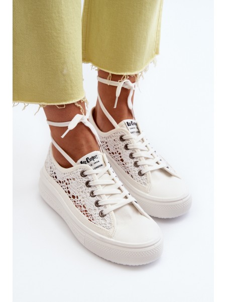 Women's Lace Sneakers Lee Cooper LCW-23-44-1617 White