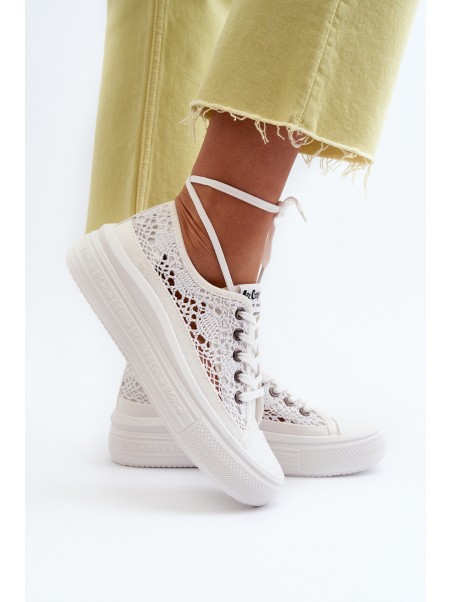 Women's Lace Sneakers Lee Cooper LCW-23-44-1617 White