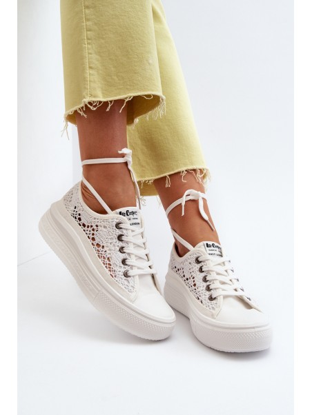 Women's Lace Sneakers Lee Cooper LCW-23-44-1617 White