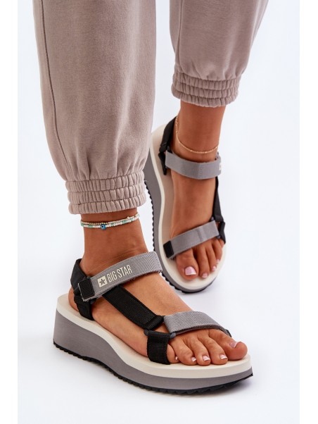 Women's Platform and Wedge Sandals Big Star NN274A054 Grey