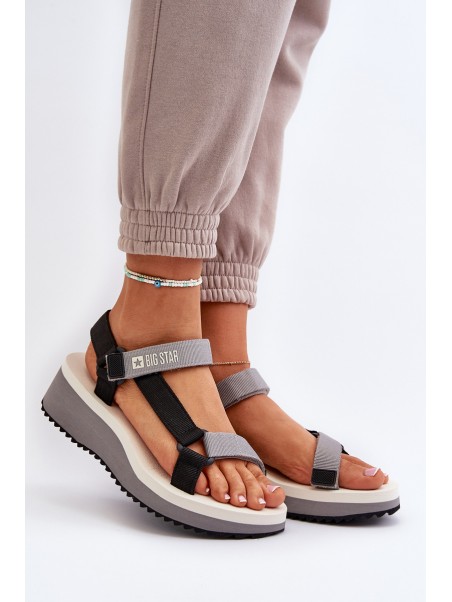 Women's Platform and Wedge Sandals Big Star NN274A054 Grey