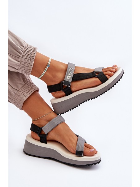 Women's Platform and Wedge Sandals Big Star NN274A054 Grey