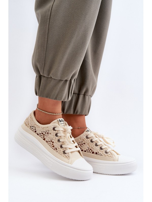 Moteriški nėriniuoti sportbačiai Lee Cooper LCW-23-44-1620 Beige