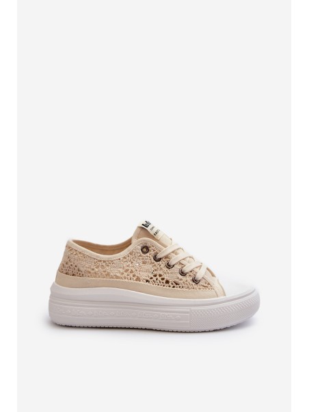 Moteriški nėriniuoti sportbačiai Lee Cooper LCW-23-44-1620 Beige