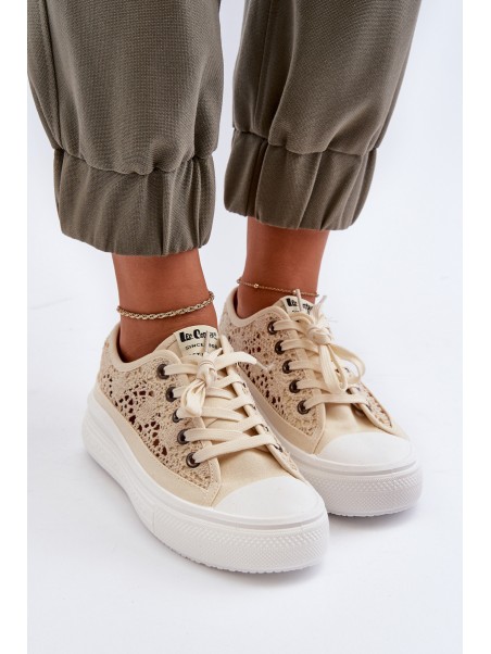 Moteriški nėriniuoti sportbačiai Lee Cooper LCW-23-44-1620 Beige