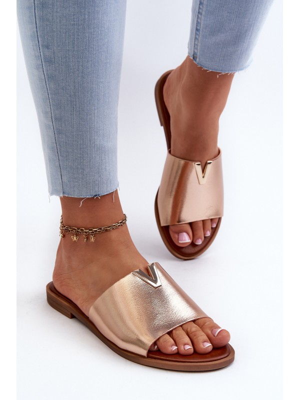 Women's Eco Leather Flat Sandals Golden Maliha