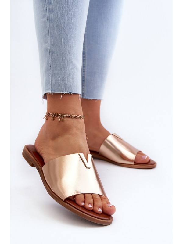 Women's Eco Leather Flat Sandals Golden Maliha