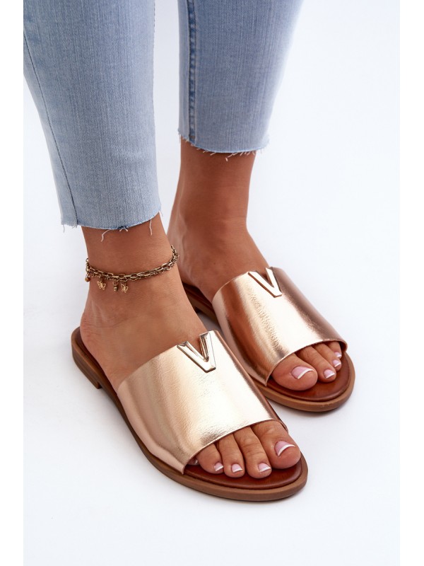 Women's Eco Leather Flat Sandals Golden Maliha