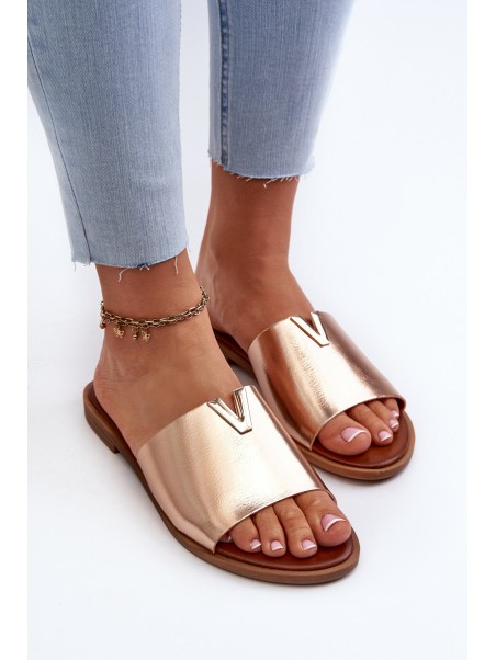 Women's Eco Leather Flat Sandals Golden Maliha