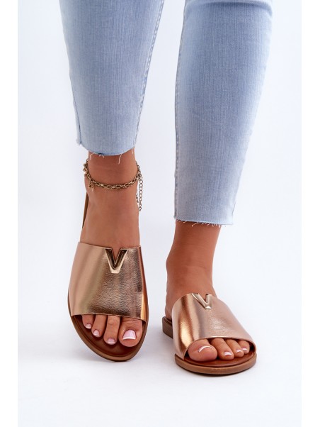 Women's Eco Leather Flat Sandals Golden Maliha