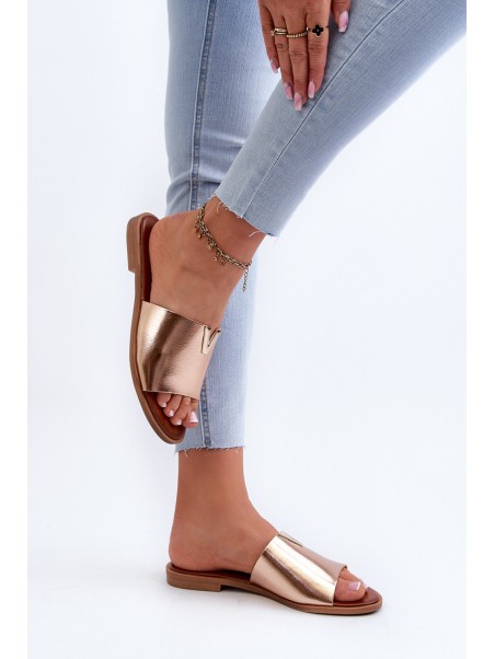 Women's Eco Leather Flat Sandals Golden Maliha
