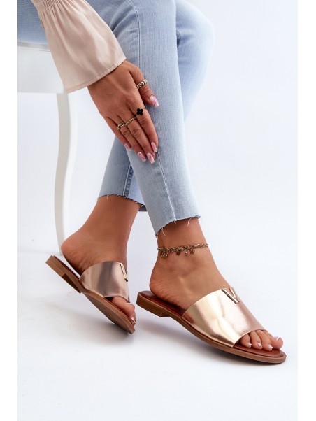 Women's Eco Leather Flat Sandals Golden Maliha