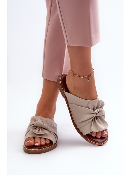 Women's Flat Sandals in Beige Nelvira