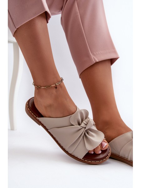 Women's Flat Sandals in Beige Nelvira