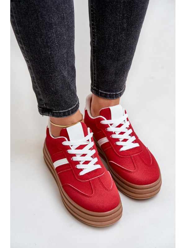Ladies Sneakers On Platform Red Dravinnia