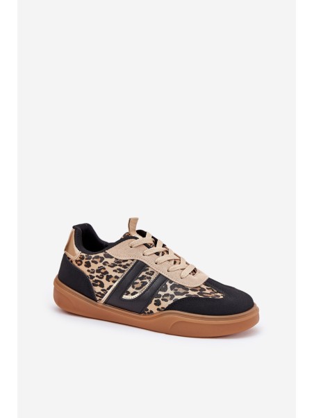 Women's Sneakers From Eco Leather Leopard Black Satylies