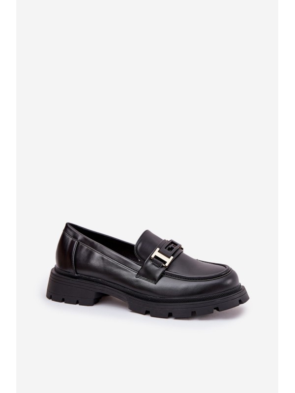 Women Moccasins Made Of Eco Leather Black Lomnela