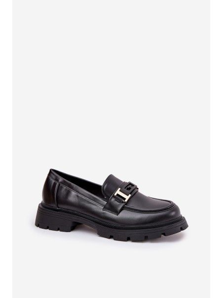 Women Moccasins Made Of Eco Leather Black Lomnela