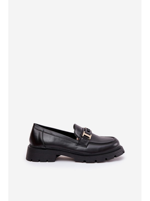 Women Moccasins Made Of Eco Leather Black Lomnela