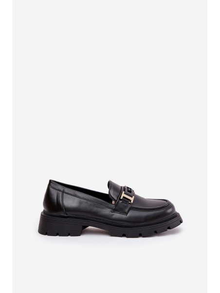 Women Moccasins Made Of Eco Leather Black Lomnela