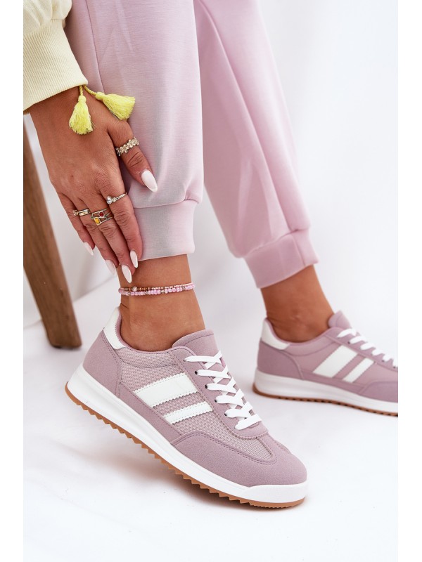 Ladies Sneakers Made Of Eco Suede Purple Marinils