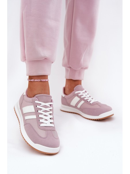 Ladies Sneakers Made Of Eco Suede Purple Marinils