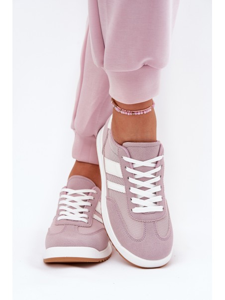 Ladies Sneakers Made Of Eco Suede Purple Marinils