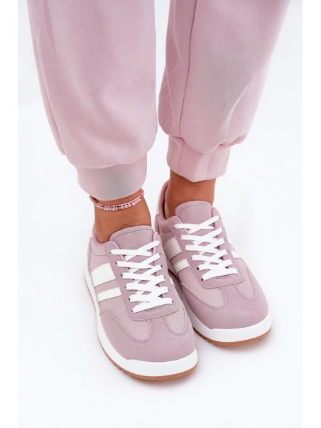 Ladies Sneakers Made Of Eco Suede Purple Marinils