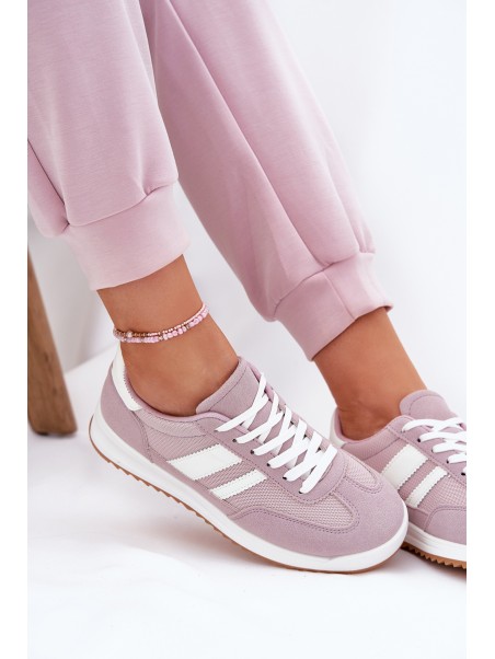 Ladies Sneakers Made Of Eco Suede Purple Marinils