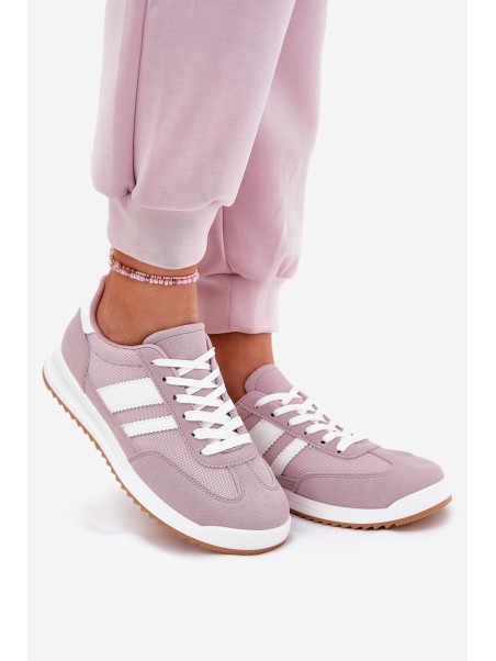 Ladies Sneakers Made Of Eco Suede Purple Marinils