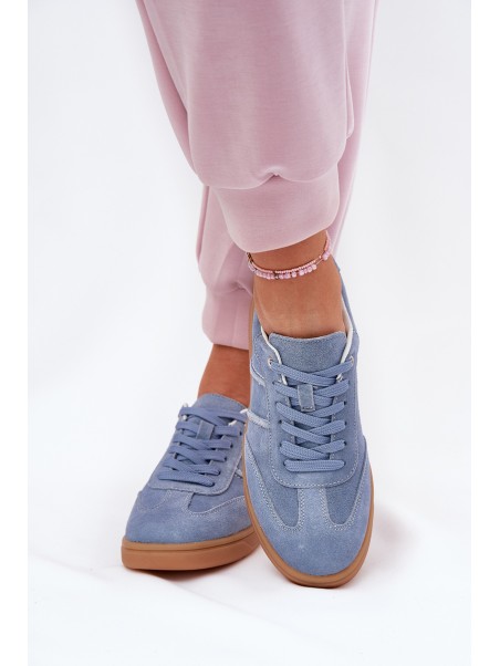 Women's Low Suede Sneakers Blue Paliana