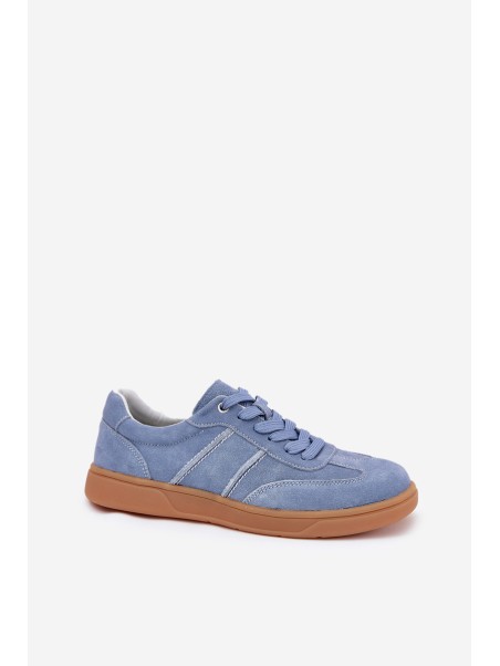 Women's Low Suede Sneakers Blue Paliana
