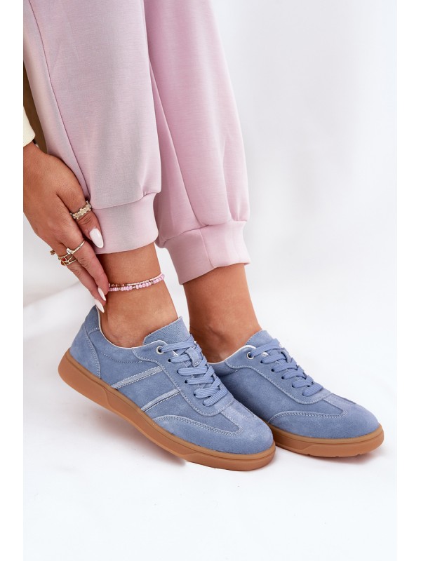 Women's Low Suede Sneakers Blue Paliana