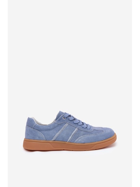 Women's Low Suede Sneakers Blue Paliana