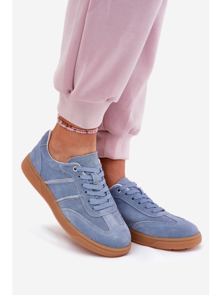 Women's Low Suede Sneakers Blue Paliana