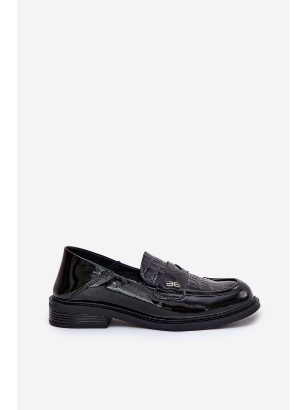 Lacquered Leather Moccasins Women Vinceza 91125 Black