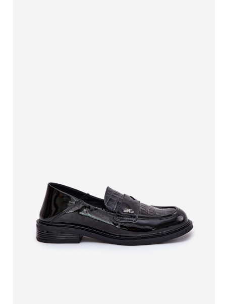 Lacquered Leather Moccasins Women Vinceza 91125 Black