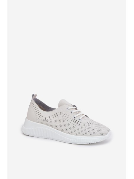 Women's Leather Sports Shoes Vinceza 79532 White