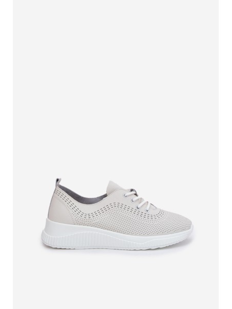 Women's Leather Sports Shoes Vinceza 79532 White