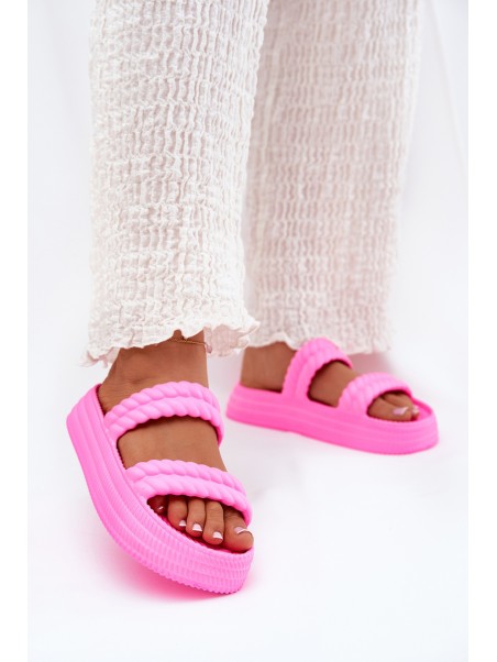 Foam Lightweight Women's Sandals On Platform S.Barski ZK51-001 Fuchsia
