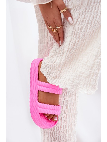 Foam Lightweight Women's Sandals On Platform S.Barski ZK51-001 Fuchsia